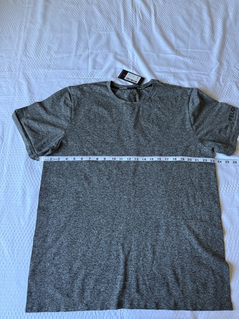 Peloton Charcoal Heather Men's Short Sleeve Performance Tee - Picture 5 of 9